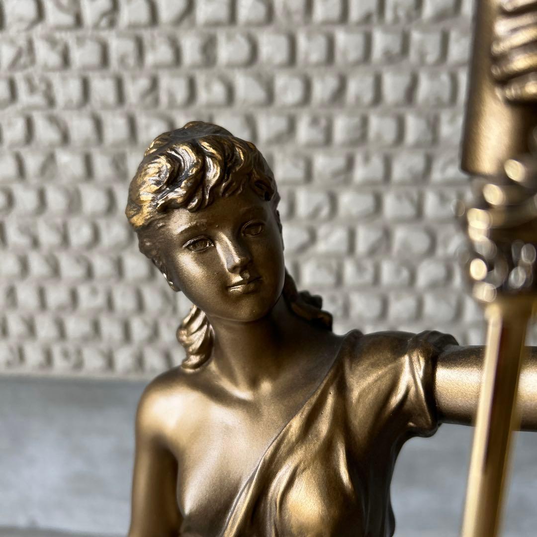 CITIZEN シチズン クオーツ 置き時計 ヴィーナス 女神 ブロンズ調
