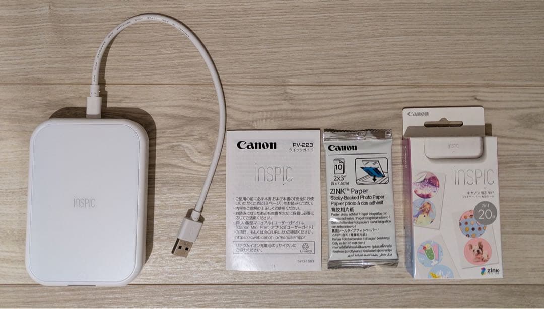 Canon inspic インスピック ホワイト シールタイプフォトペーパー付