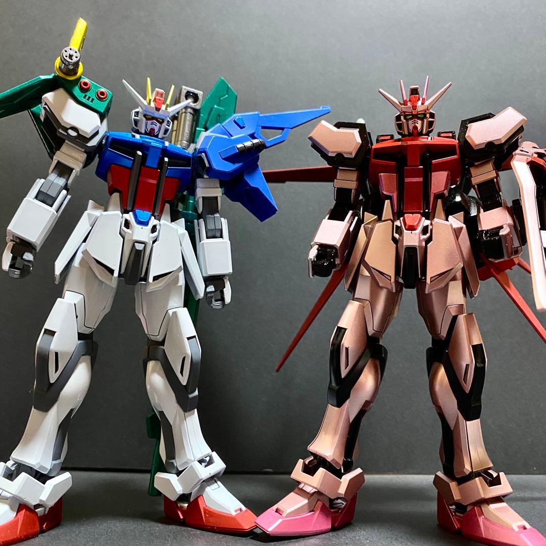 EG ストライクガンダム　ストライクルージュ　オプションパーツ　01・02全塗装 EG ストライクガンダム ストライクルージュ オプションパーツ 01・02全