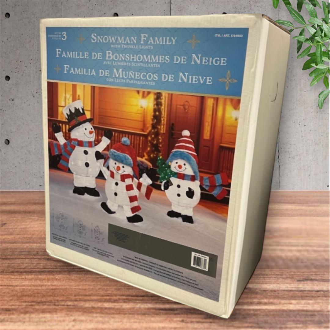 【新品】ポップアップ スノーマンファミリー 3体セット LED イルミネーション 楽天市場】2025最新☆ポップアップ スノーマン ファミリー 3体セット