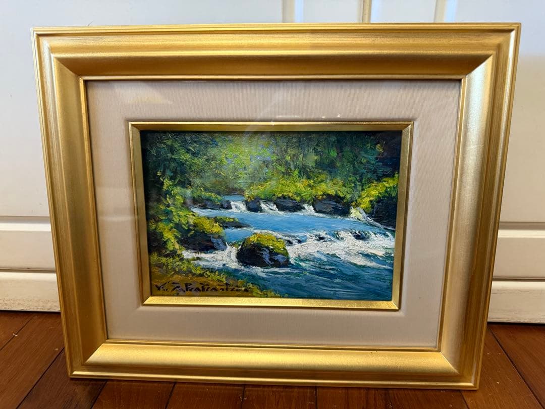 40.「奥入瀬緑」髙橋一善 油絵