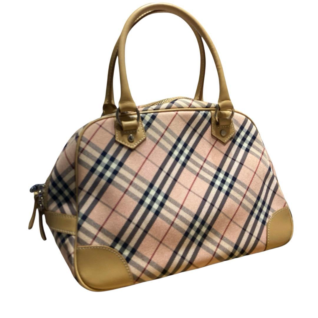 美品　BURBERRY バーバリー ミニボストン ノバチェック　ピンク