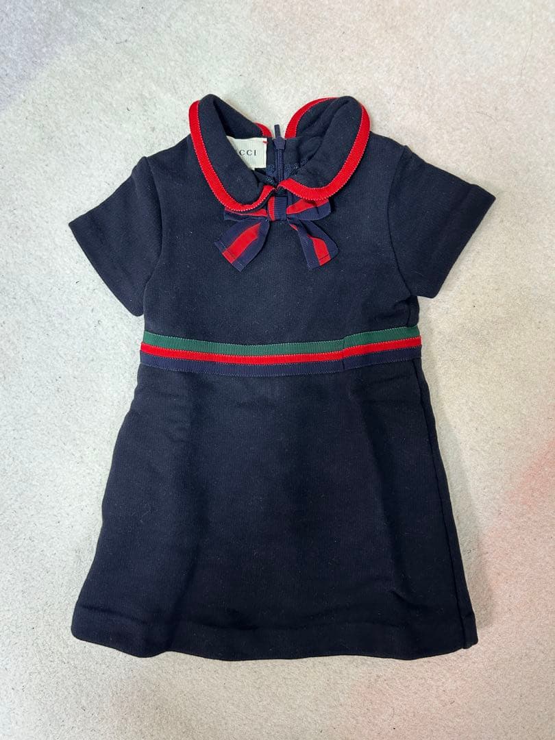 GUCCI ネイビー 半袖ワンピース【最終値下げ】