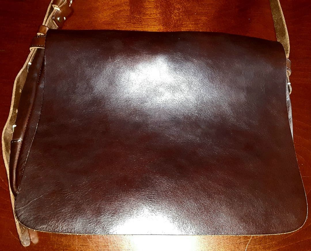 SLOW bono　ダークブラウン　メッセンジャー・ショルダーバッグ　Lサイズ