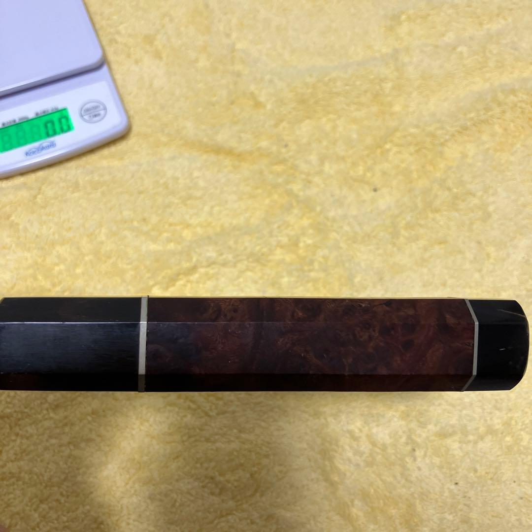 ⑦切付尺寸　花梨瘤　銀巻　鏡面　本焼