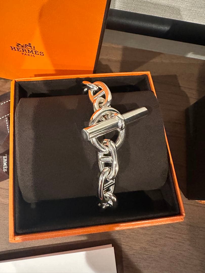 エルメス神戸大丸正規店購入シェーヌダンクルブレスレットTGM13