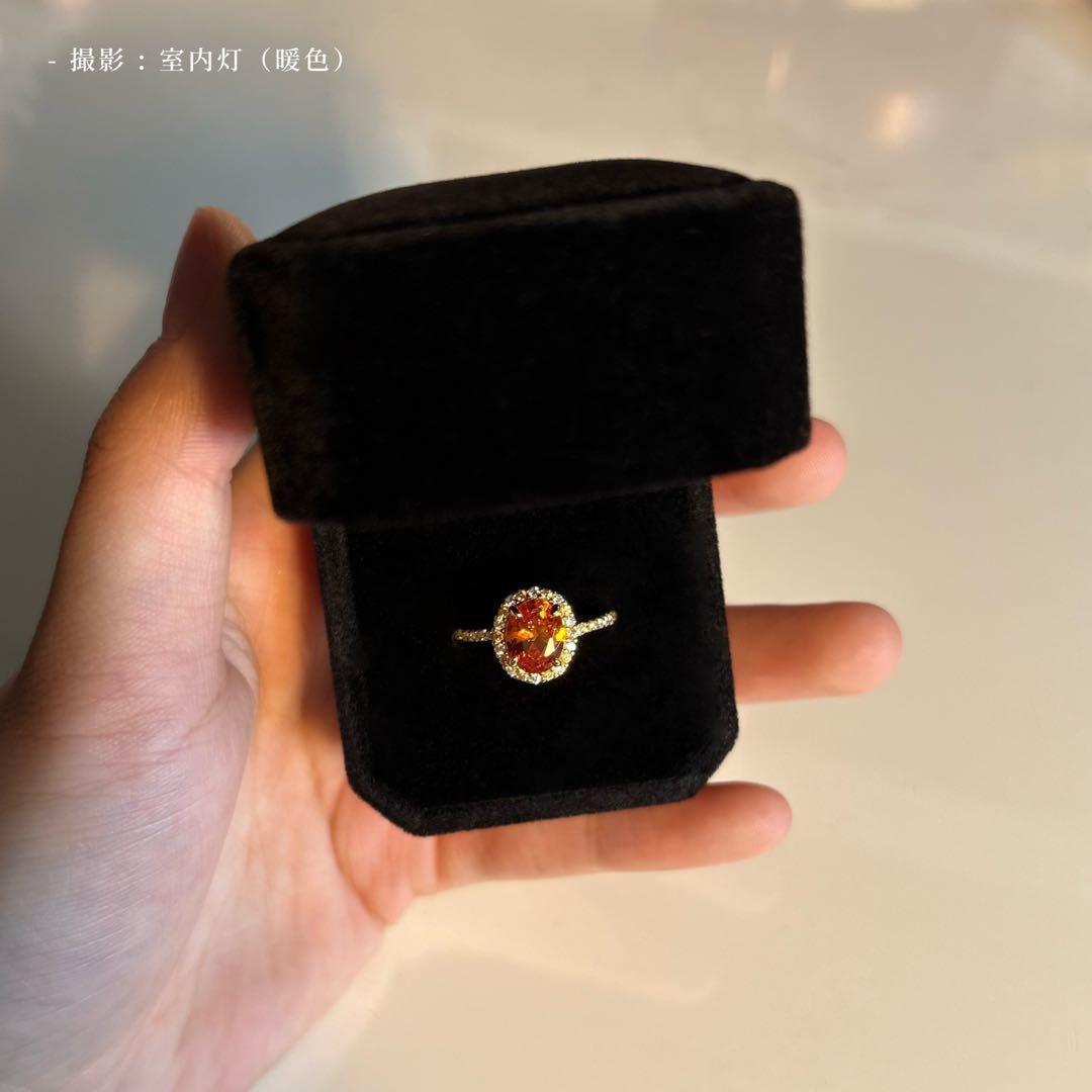 遺品整理　金　アンティーク　ヴィンテージ　ガーネット　オレンジサファイア ゴールド 英国 ビンテージ オレンジ サファイア ヴィンテージ 指輪