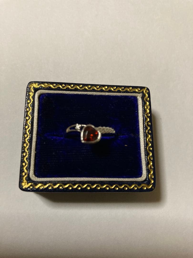 プラチナ900 ルビー？0.55 ダイヤ0.01リング