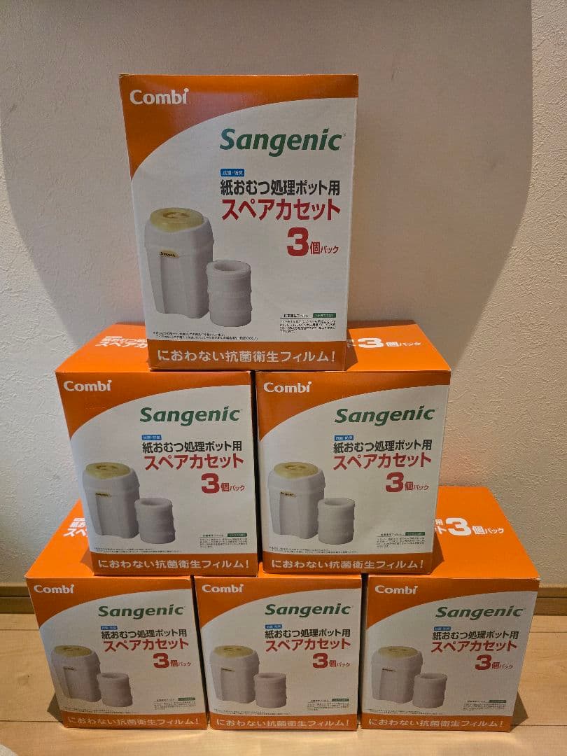 Combi Sangenic おむつ処理ポット用スペアカセット 3個入り×6箱 コンビ スマートポイ スペアカセット 3個パック おむつ処理 | イオン