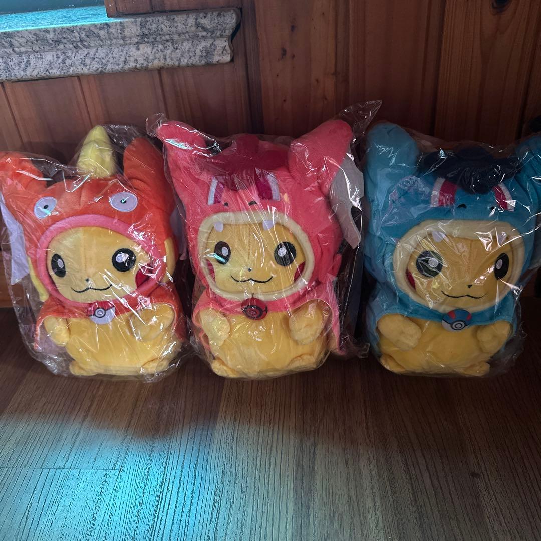 3点セット　ギャラドスごっこピカチュウ コイキング　ぬいぐるみ コイキング、ギャラドスごっこのピカチュウのぬいぐるみ発売決定