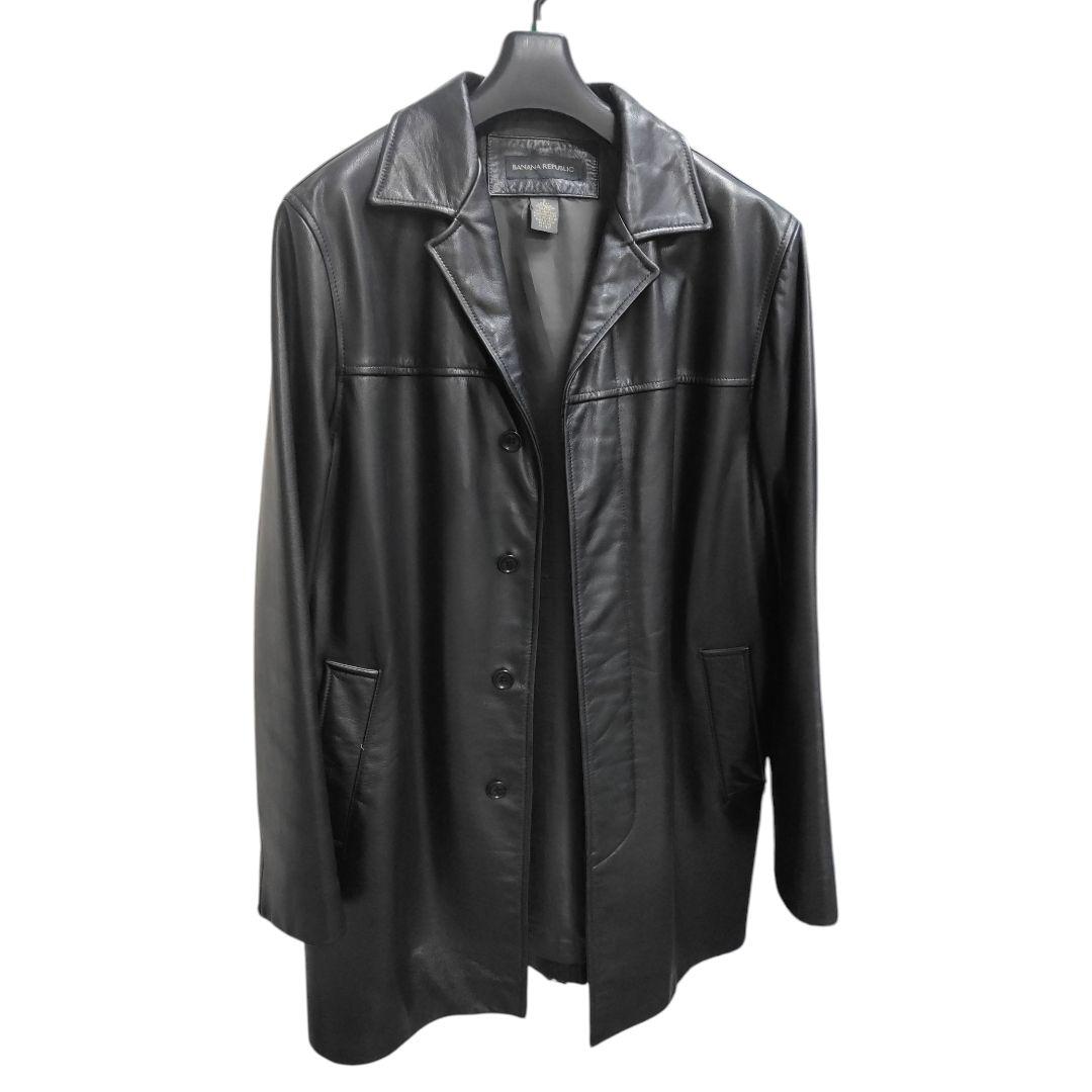 90s 美品　BANANA REPUBLIC　レザーカーコート