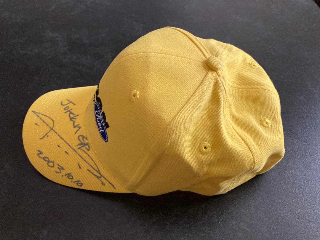 F1ジョーダングランプリ 本山哲直筆サイン入りシャツ、キャップ - メルカリ