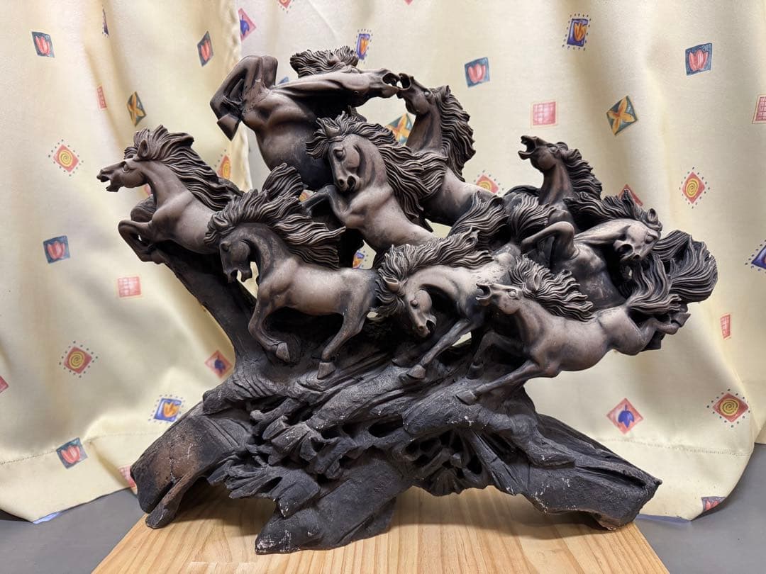 九頭馬　置物　オブジェ　縁起物　金運　レトロ　アンティーク　ヴィンテージ