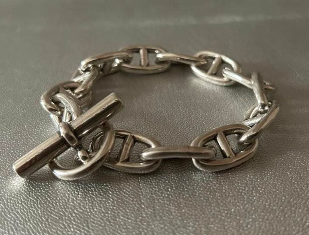アンカーチェーン】重厚 メキシカンジュエリーシルバーブレスレット