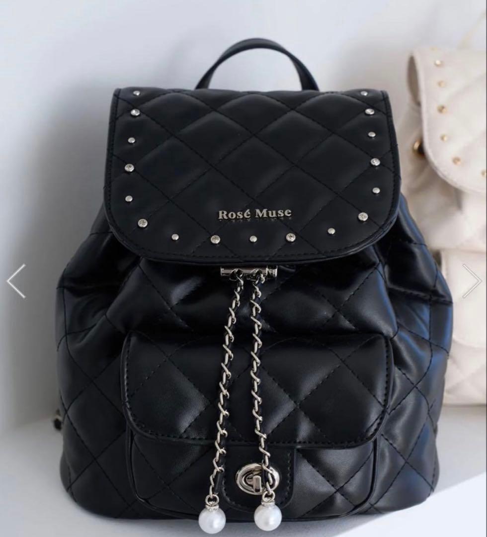 ロゼミューズ 大谷映美里 Quilting bijou backpackブラック
