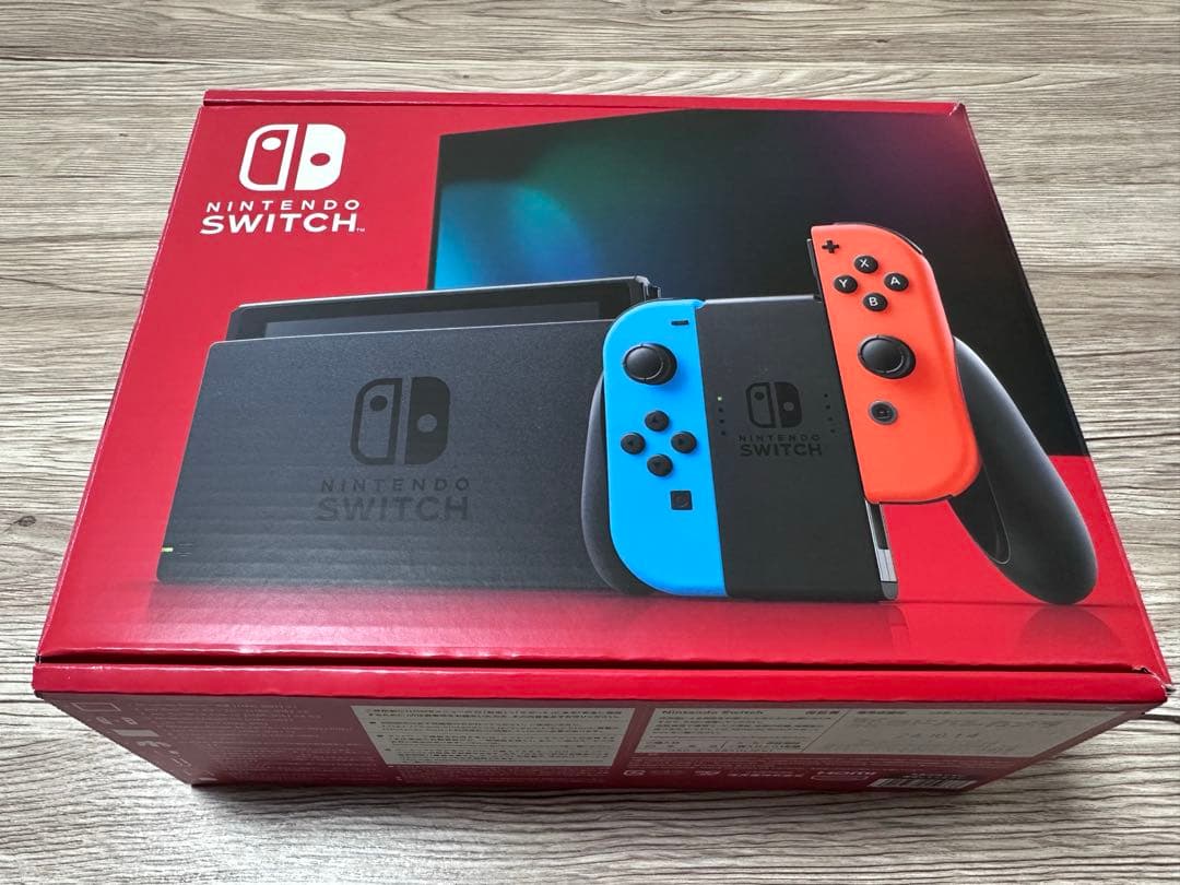Nintendo Switch 本体 青赤 Joy-Con 画面保護グラス付