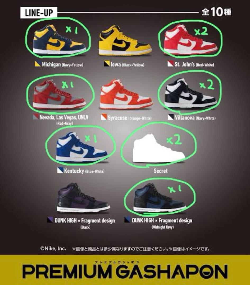 スポーツ NIKE DUNK HIGH miniature collection