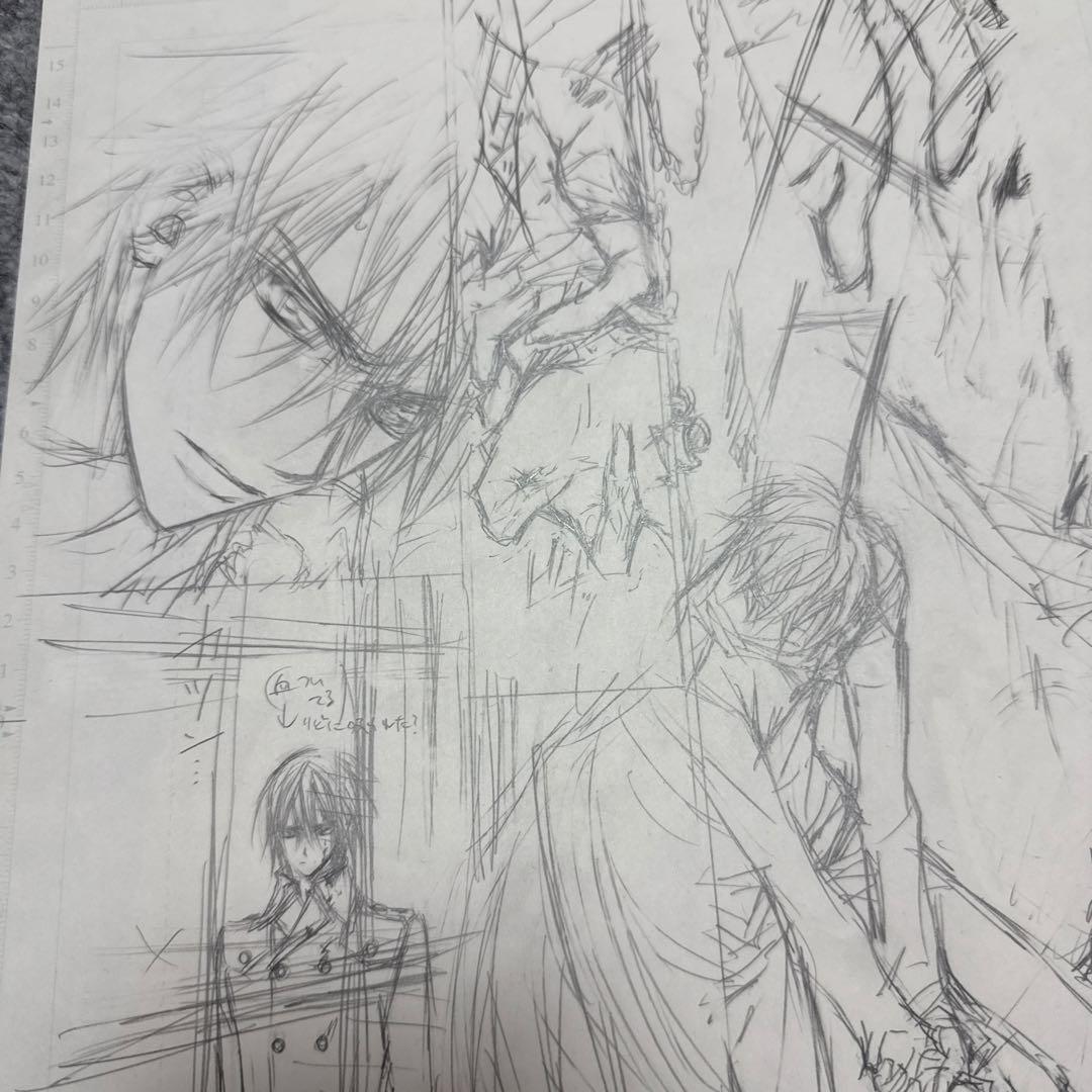 ヴァンパイア騎士 原画展 限定 直筆原稿下絵 ゼロ　一縷