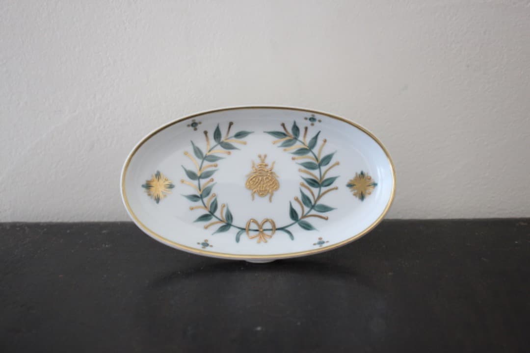 ロールセリニャック　リモージュ　エンパイヤコレクション　金彩葉柄　小皿　プレート