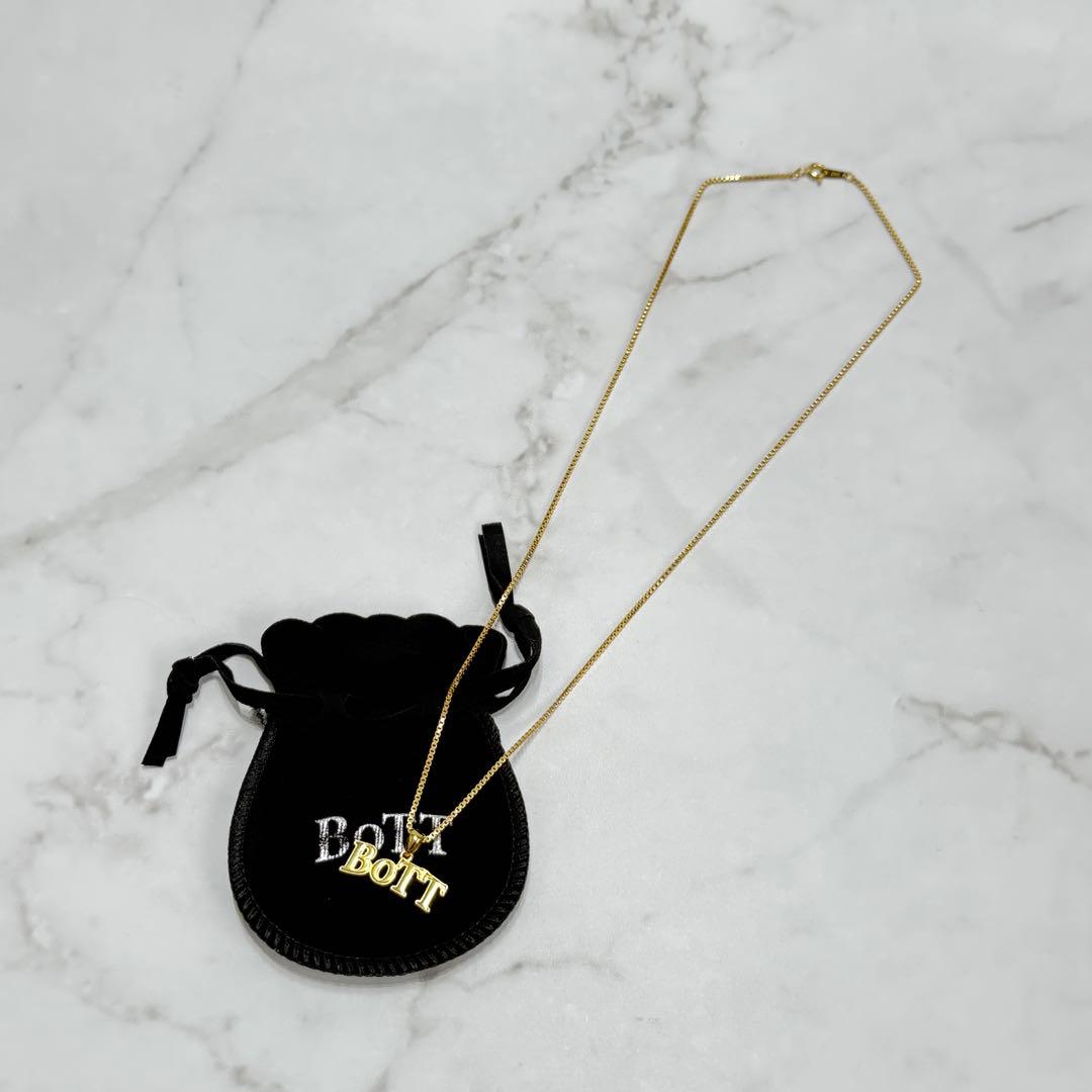 【未使用品】 BoTT ゴールドコーティング加工 ロゴ ネックレス SV925
