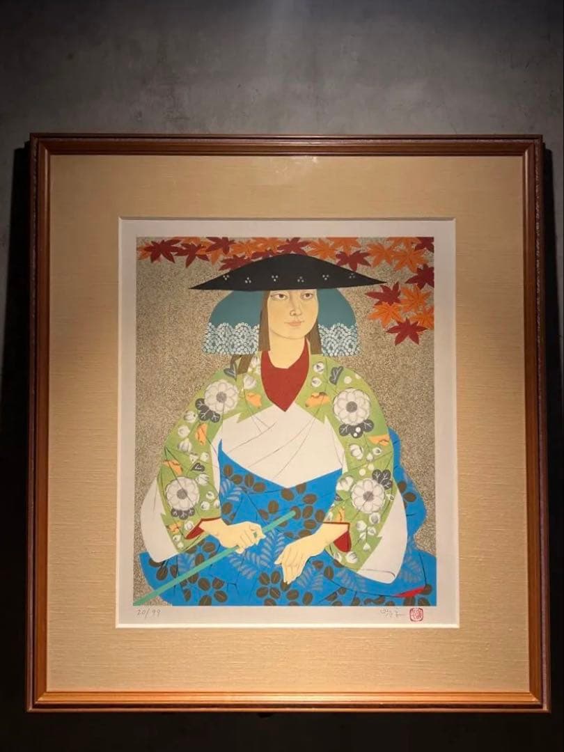 森田曠平【美人画】　【春夏秋冬-秋】lithograph 99限定