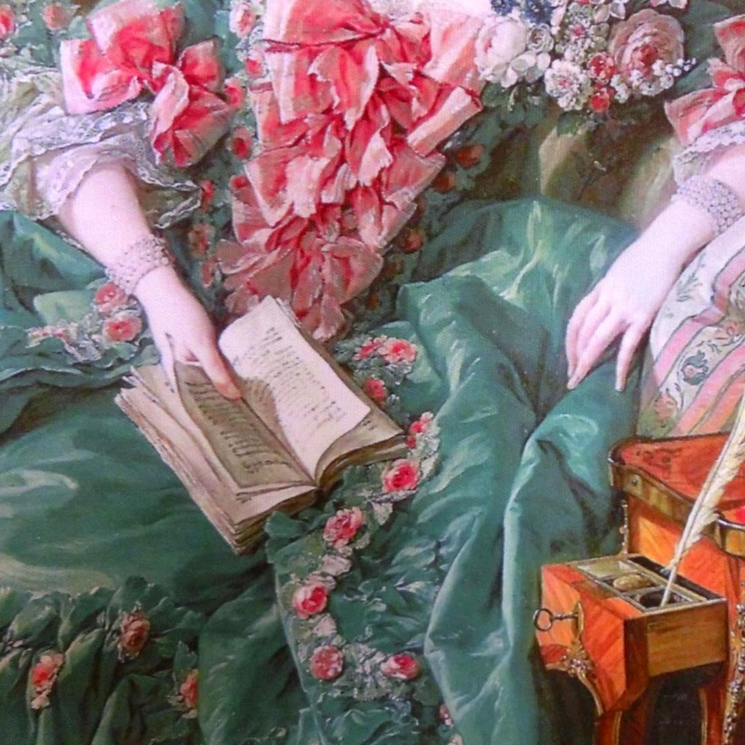 ロココ調ポンパドール夫人の額絵G アンティークゴールドフレーム