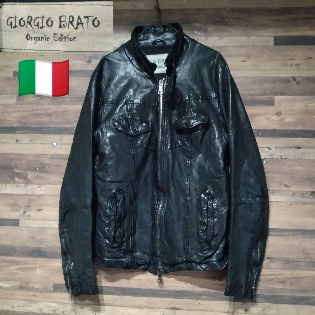 Giorgio Brato ジョルジオブラット 羊革 ラムレザー ジャケット 楽天市場】GIORGIO BRATO ジョルジオブラット ラムレザー ダブル