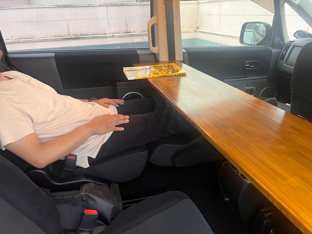 脚のみ・可動式】デリカD5 セカンドシート用テーブル ※10㎝高さ調整可