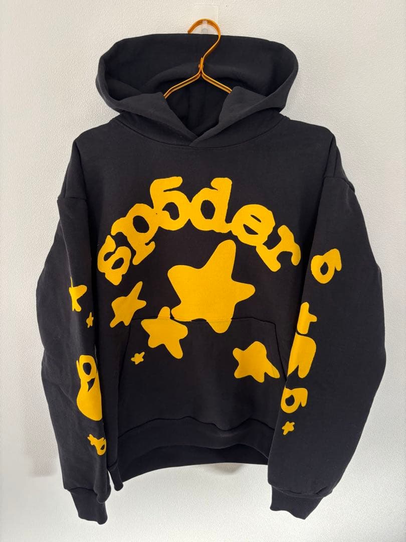 sp5der 星柄プリント フード付きパーカー　新品 Sサイズ
