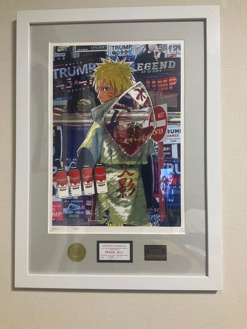 death nyc ナルト✖️トランプ 世界限定100 Yahoo!オークション - DEATH NYC 額付き 世界限定100枚 アートポスター