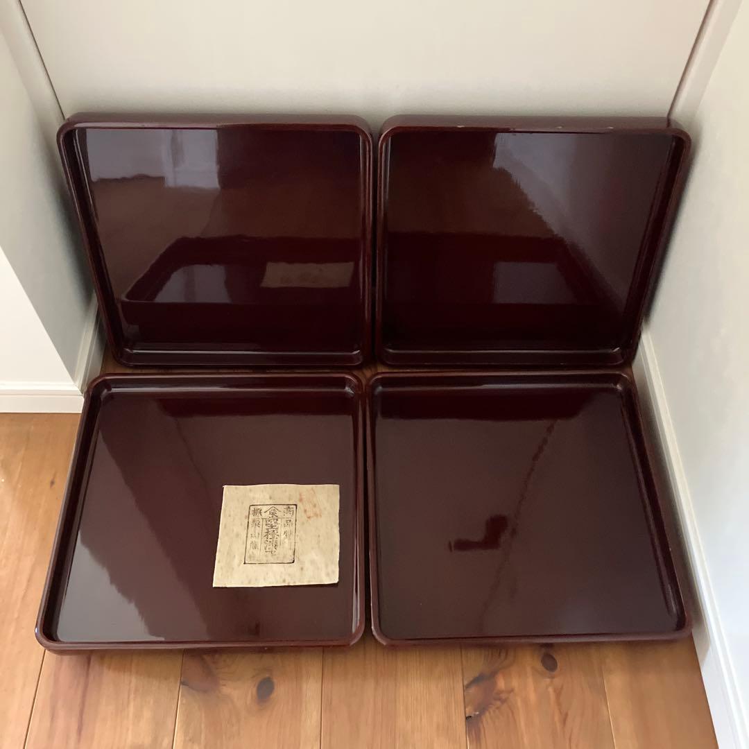 お膳　お盆　塗り物　四膳