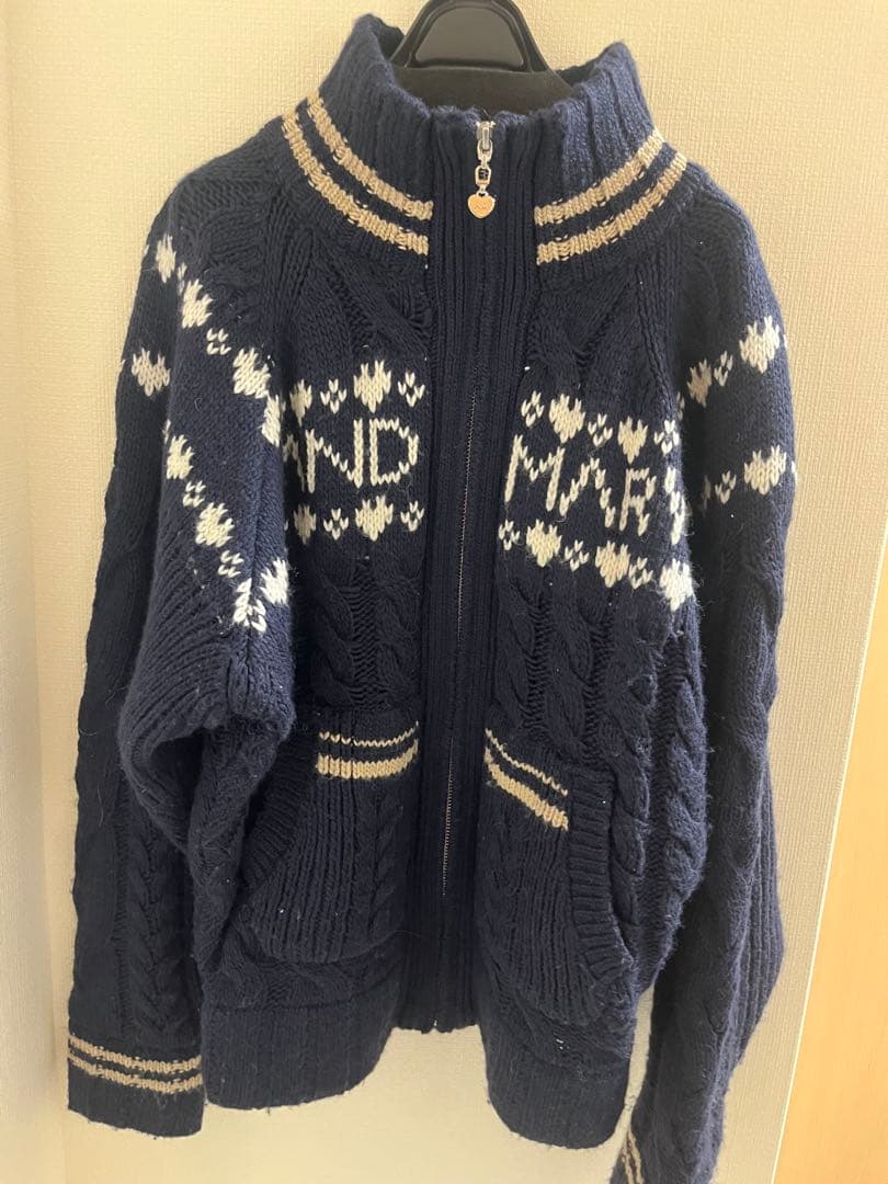 andmary Mary knit cowichan navy S115983892 - トップス定番人気