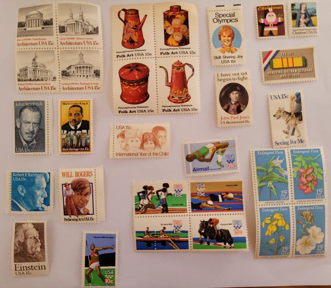USA記念切手まとめ 外国切手コレクション 人物 スポーツ 花 未使用