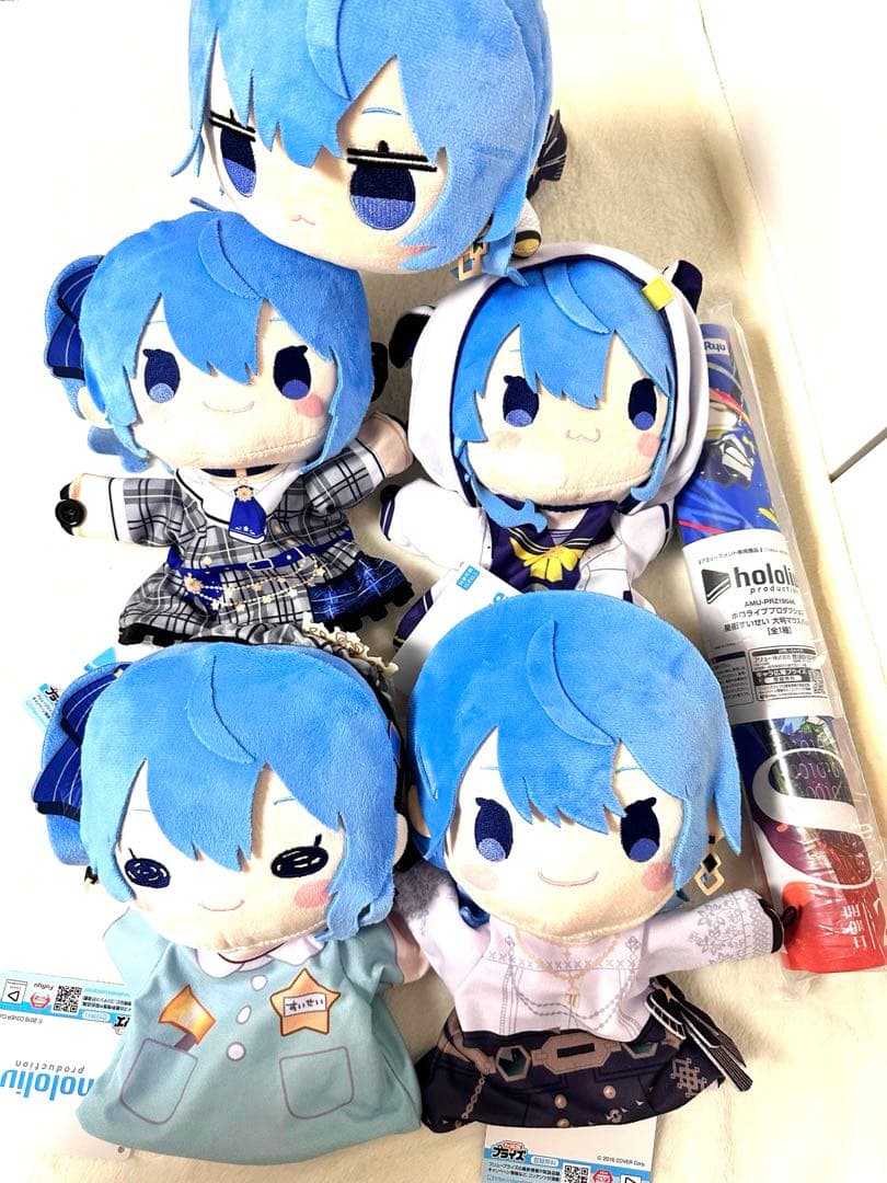 星街すいせい　寝そべり　パペット　ぬいぐるみ　マウスパッド　セット ホロライブ』より、新作プライズが続々登場！寝そべりぬいぐるみ