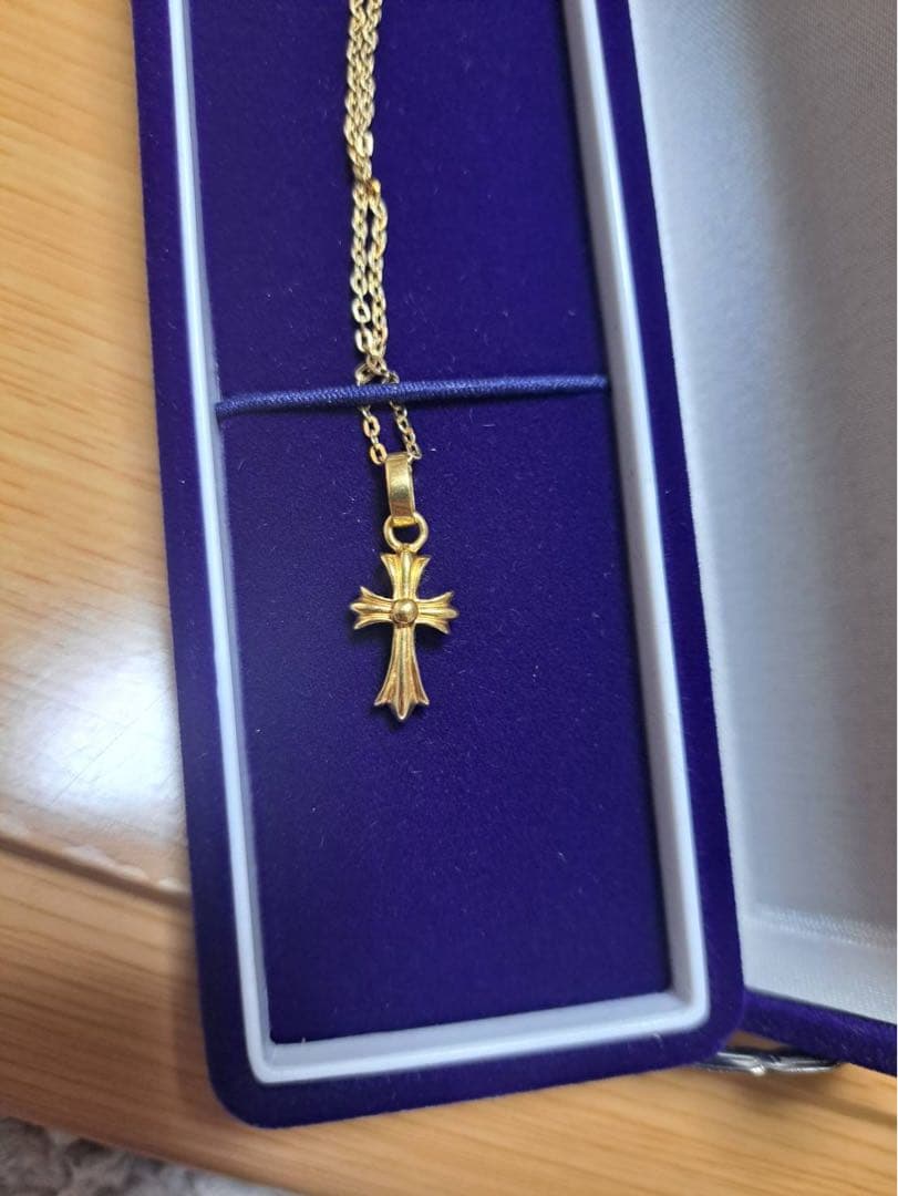 ゴールド クロス ネックレストップ今週ラスト！ 最安値、値引き ステンレス クロスネックレス ゴールド 18KGP キラキラ 十字架