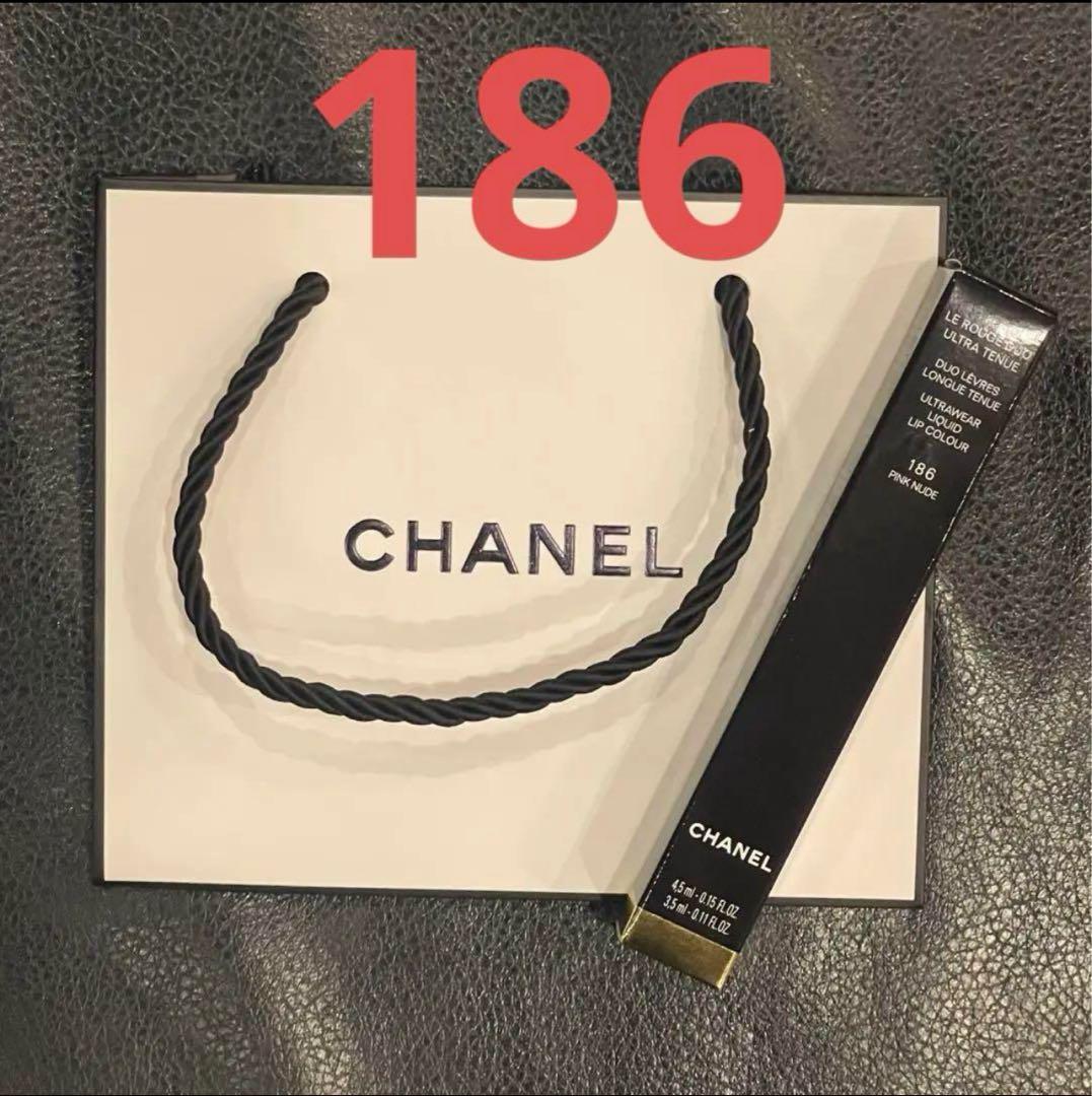 【新品未使用】 CHANEL ルルージュデュオウルトラトゥニュ 186 ✳︎ ル ルージュ デュオ ウルトラ トゥニュ 2 In 1 リクィッド リップ