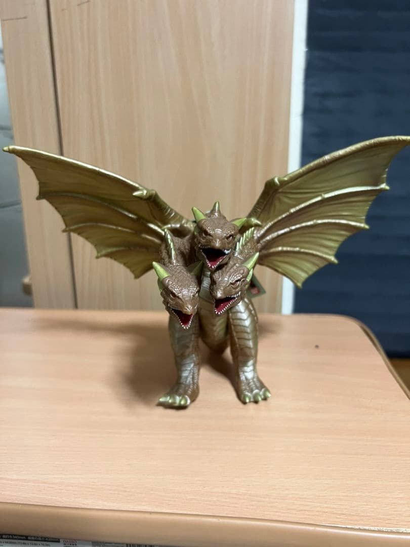 ☆バンダイソフビ東宝怪獣シリーズ☆白亜紀型キングギドラ1998タグ付き☆ゴジラ☆