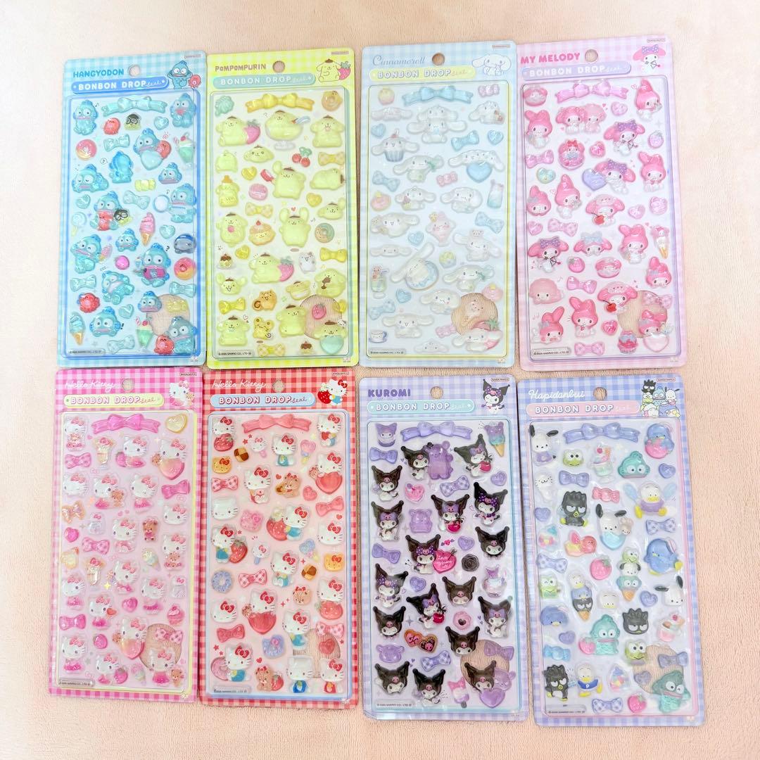 国内正規品 ボンボンドロップシール　サンリオ　第二弾　８種コンプリート
