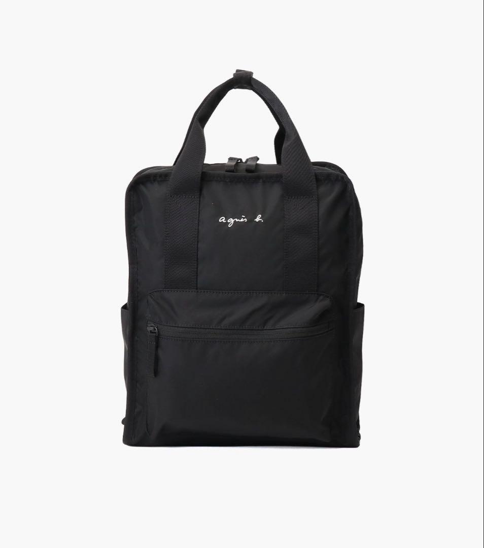 いと　アニエスベー　バックパック リュック　ブラック アニエスベー】使い勝手抜群！ナイロン バックパック (Agnes b/バック