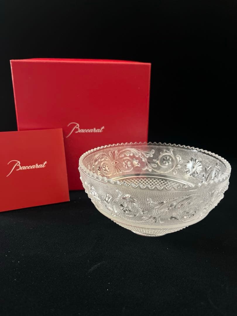【廃番・希少】 【未使用】バカラ 花模様エッチングボウルシール・箱・冊子付 カラー色紙 シール付 半透明 花柄 | イオンスタイルオンライン 衣料品