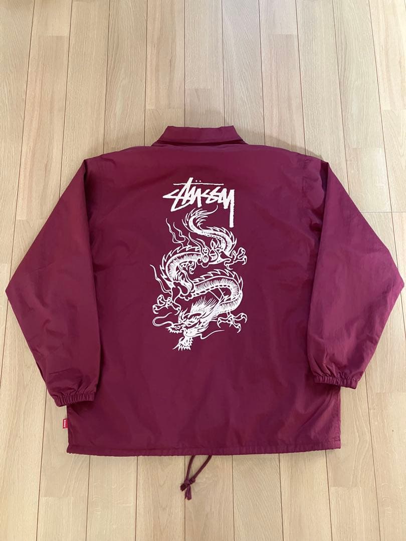 未使用　デッド　stussy コーチジャケット　ドラゴン柄　ヴィンテージ