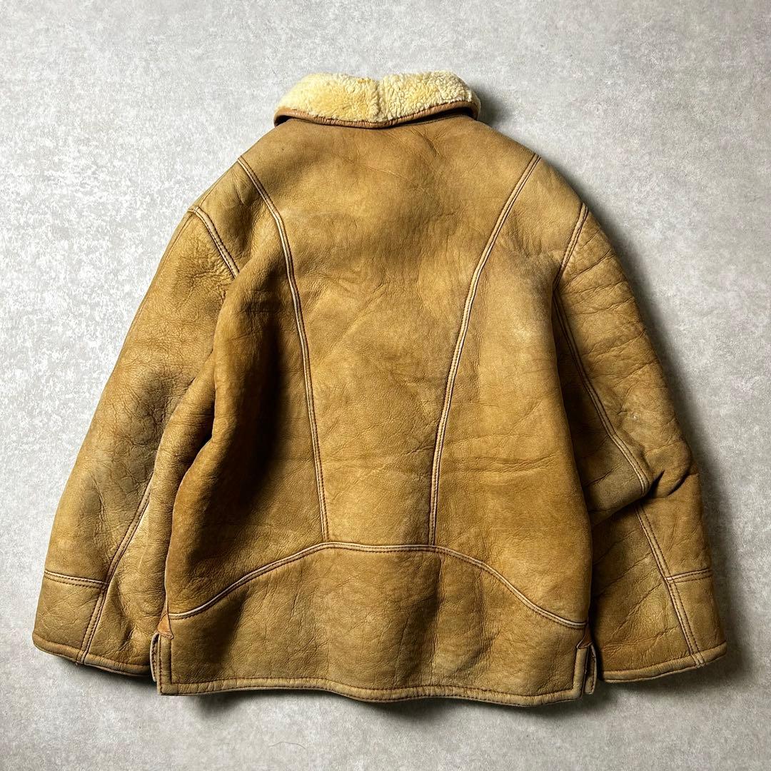 piro様専用vintage ムートンジャケット スウェード レザー本革 袖裏ボ