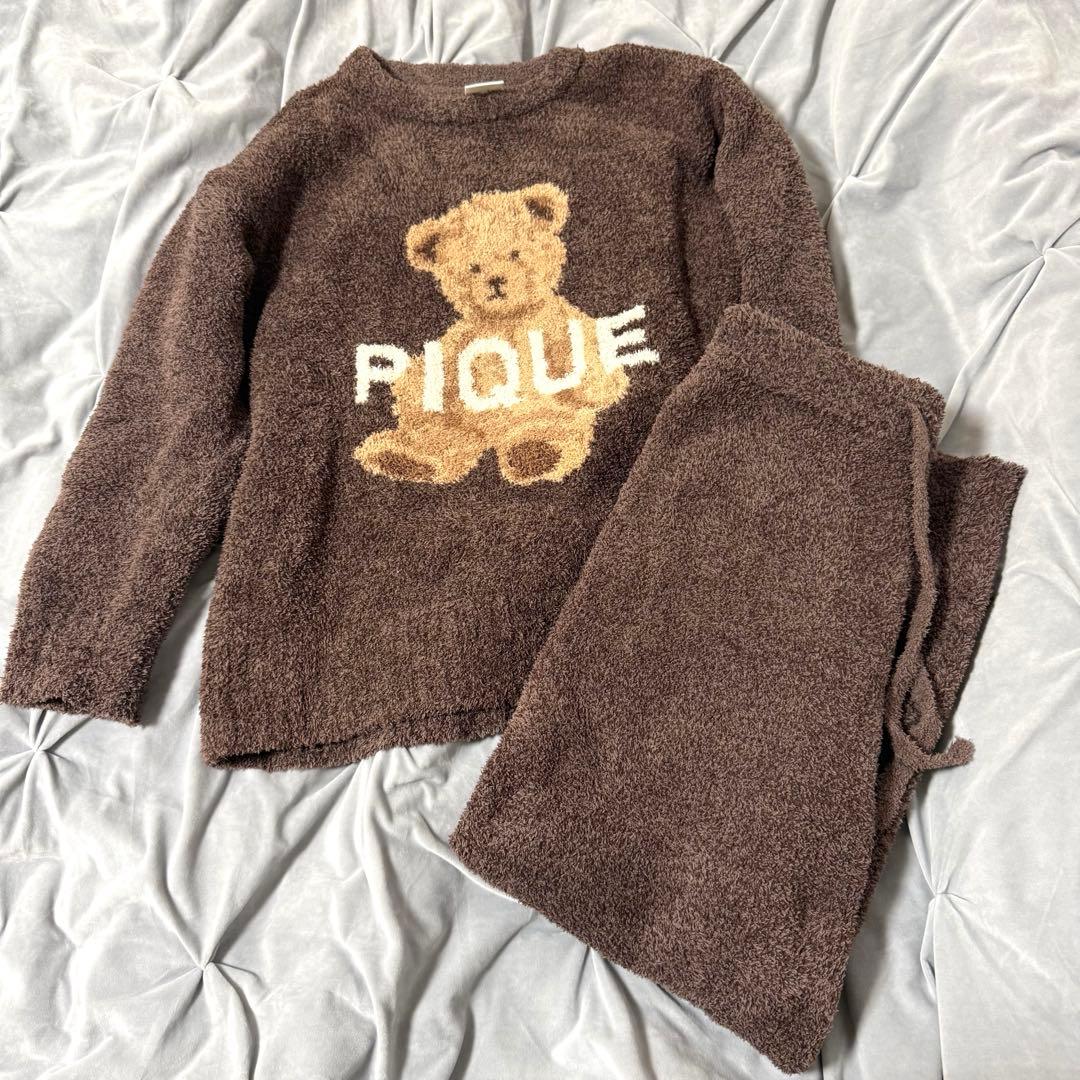 【美品】gelato pique ルームウェア パウダーメランジベア gelato pique（ジェラートピケ）の「パウダーメランジベアジャガード