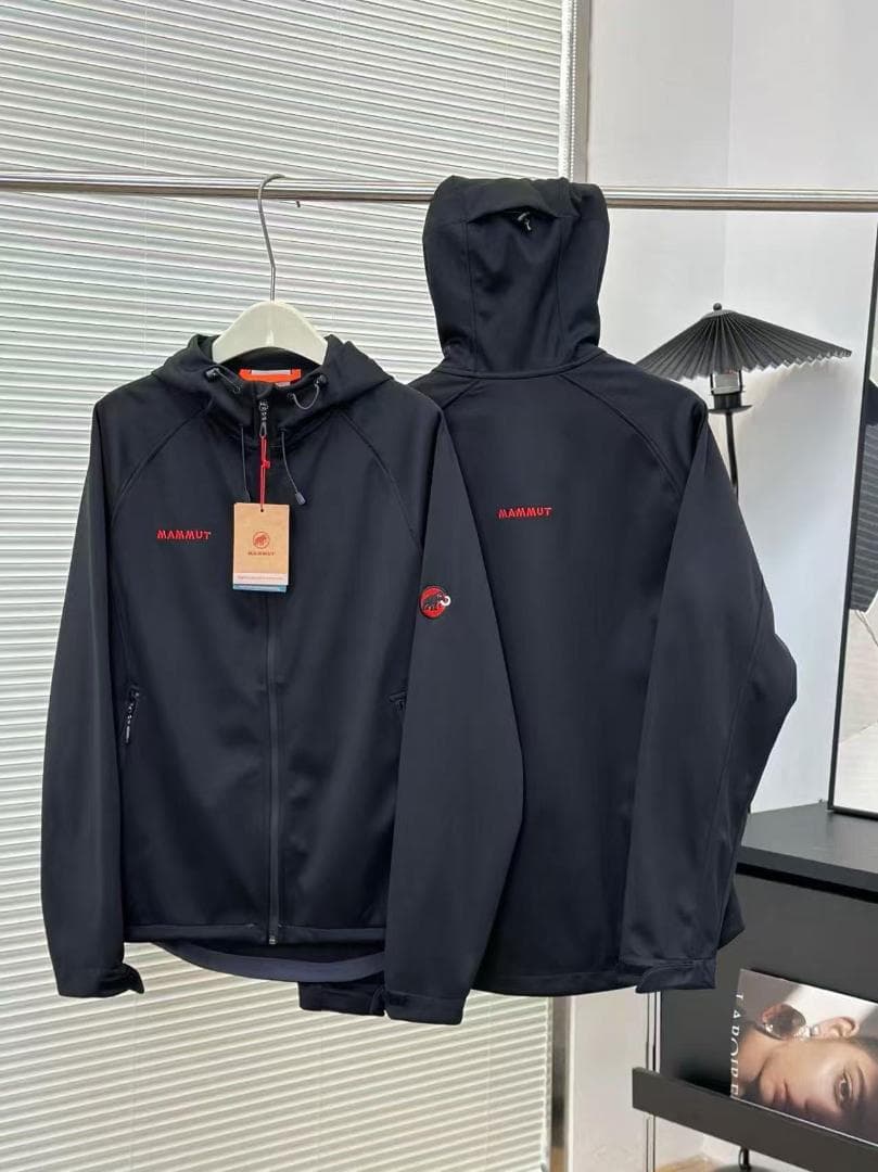 新品MAMMUT マムートClionブラック登山ジャケットアウターソフトシェルL