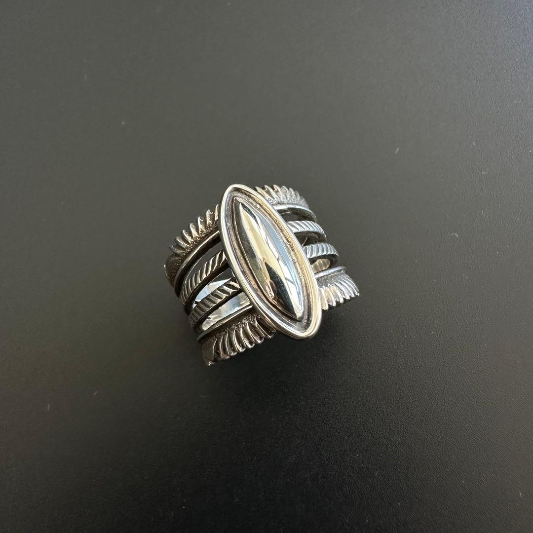 Navajo Ron Bedonie チゼルワーク リング 20号