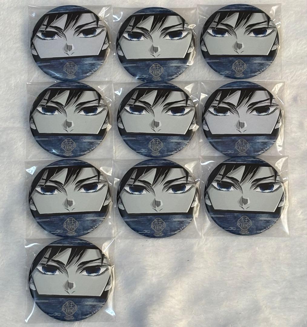 鬼滅の刃 冨岡義勇 柱展 マット缶バッジ 10点