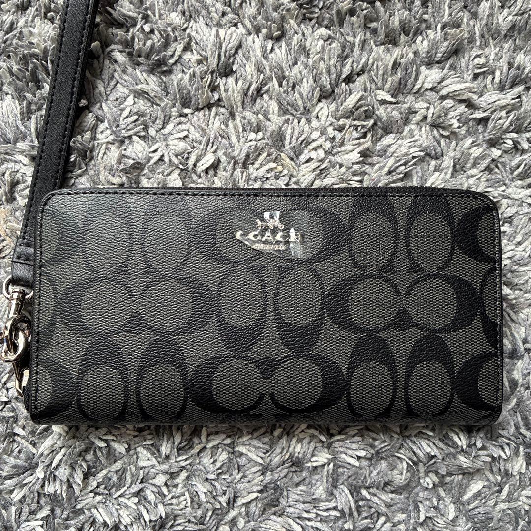 COACH 長財布 ブラック シグネチャー 新品 未使用 コーチ - メルカリ