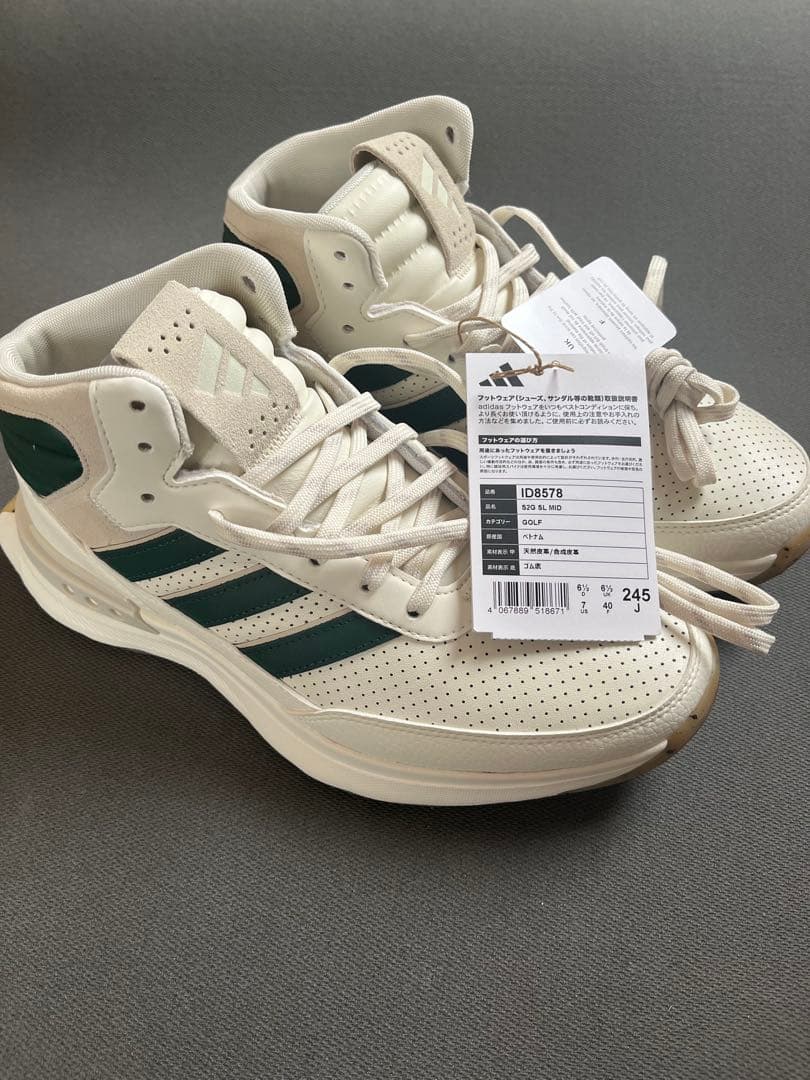 adidas ゴルフシューズ 245 ホワイト/グリーン ゴルフ｜シューズ/靴【アディダス公式】