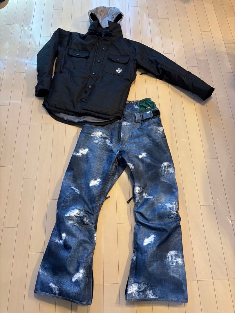 Sands スノーボードウェア Lサイズ 上下セット ポンタぺス（PONTAPES） スノーボードウェア 上下セット メンズ