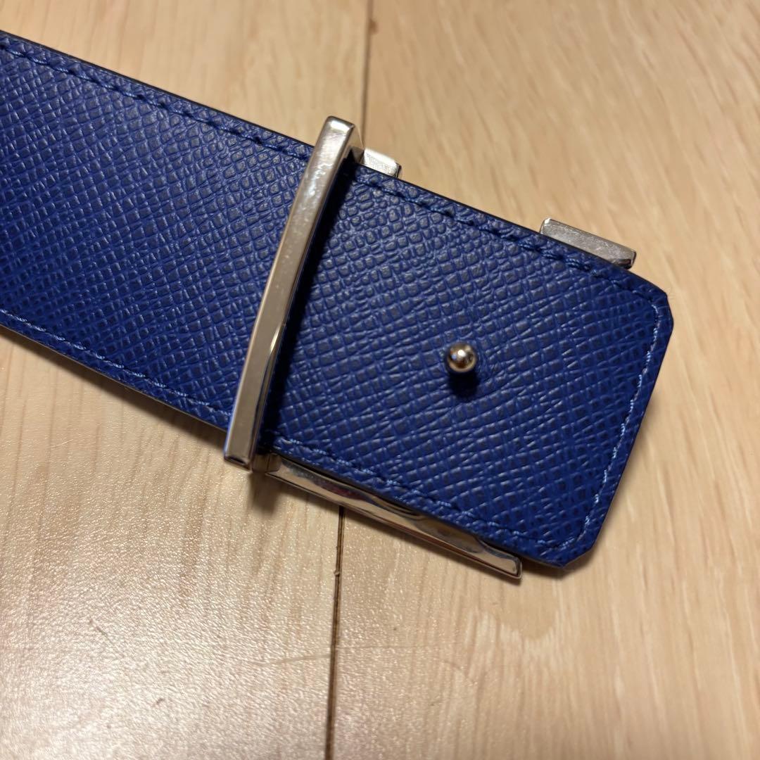 Louis Vuitton ネイビー レザーベルト - メルカリ
